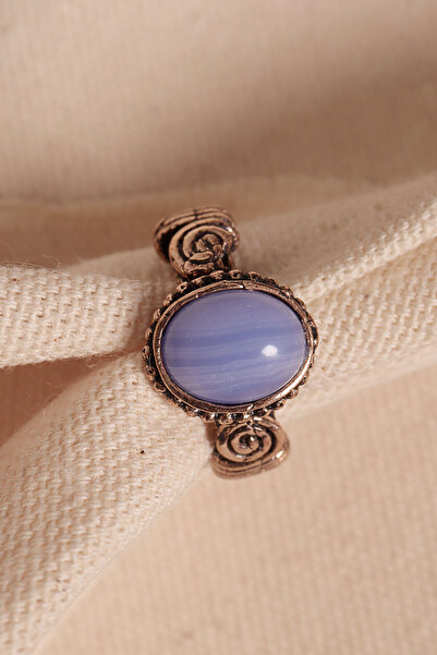 Süspüs Accessories خاتم أصلي قابل للتعديل مرصع بحجر السيلينيت الأرجواني