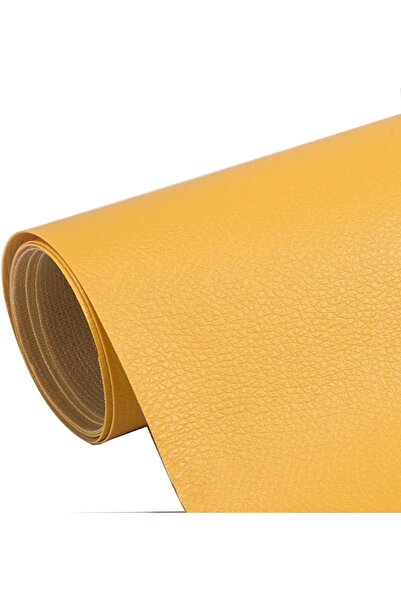 LUXER Folie Piele Ecologica Autoadeziva pentru Reconditionare Canapea,Scaun,Interior Auto,138x50 cm,Galben