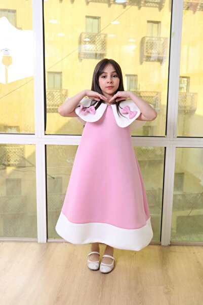 generi فستان بناتي بياقة على شكل جناحين