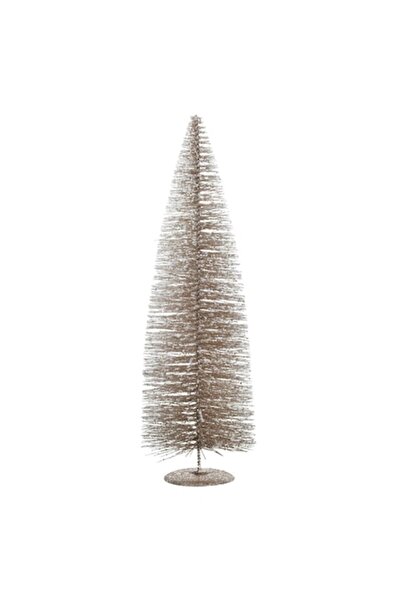 OEM Brad de Crăciun decorativ metalic, bej auriu, 19x61cm