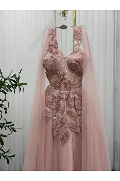 Orangeone Pink evening dress with elegant cut