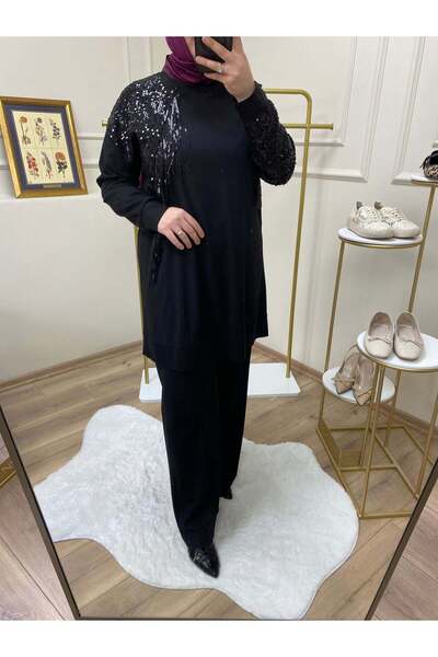 BEİAZ Fuat Gürşen Saçakları Payet İşlemeli Pantolon Takım