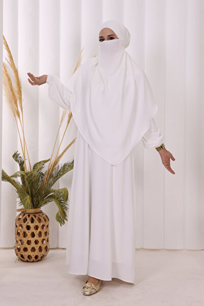 Bym Fashion Sufleli Dress Set 6044 Ecru