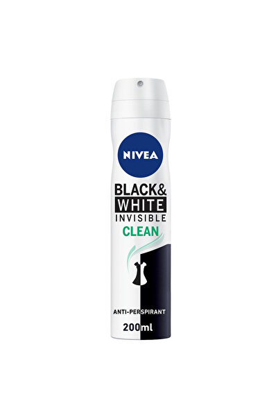 NIVEA Black & White Invisible Clean Deodorant Spray for Women, 200ml