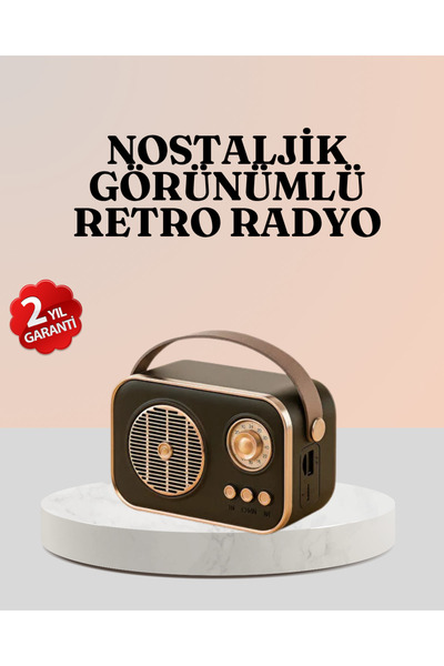 Clevora Bluetooth’lu Retro Radyo – FM Destekli Nostaljik Hoparlör