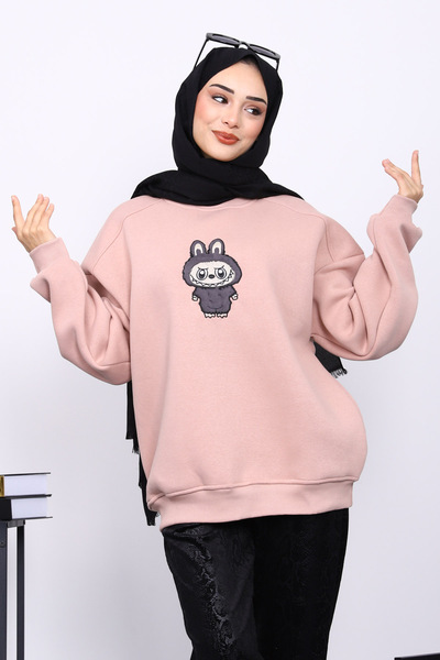 İmajButik Πουλόβερ με λαιμόκοψη τριών κλωστών