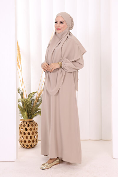 Bym Fashion Sufleli Dress Set 6044 Mink