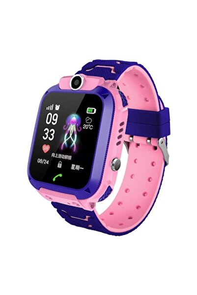 stuffix Q12 Kids Smartwatch — Water Resistant, GPS, Camera, Route Tracking — Pink