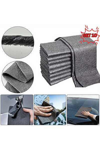 Zippi Set of 10 Magic Microfiber Cloths 20×30 cm – Absorbent, Lint-Free