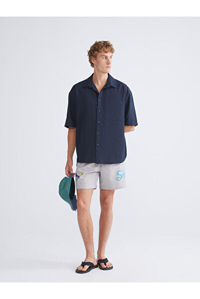 LC Waikiki Γκρι κοντό μήκος με τύπωμα Ανδρικό σορτς κολύμβησης