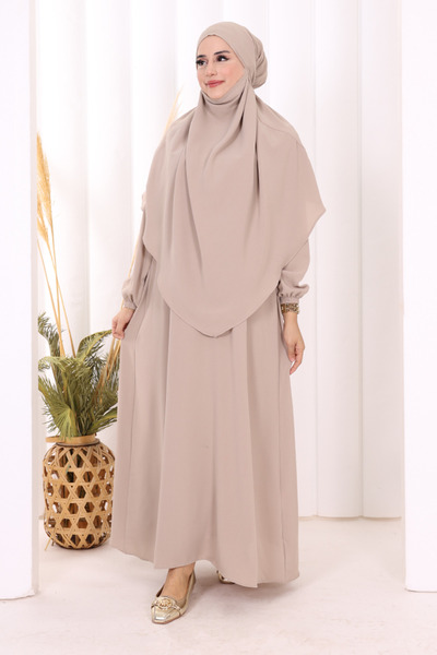 Bym Fashion Sufleli Dress Set 6044 Mink