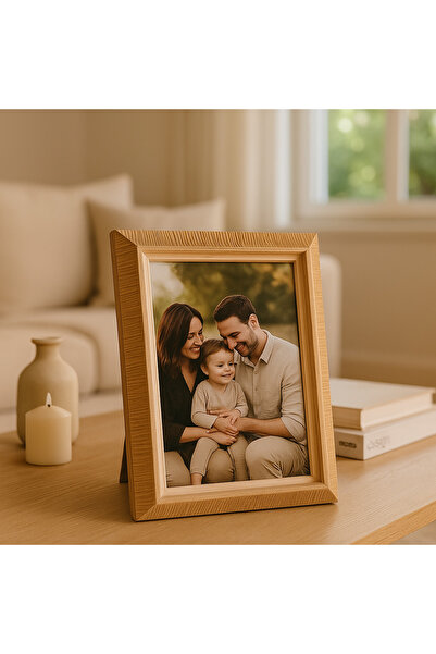 store trend Premium Resin Ahşap Desenli 15x20 cm Fotoğraf Çerçevesi – Dekorat...