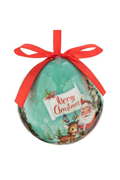 OEM Glob decorativ vintage pentru brad de Crăciun cu Moș Crăciun și reni „Cră...