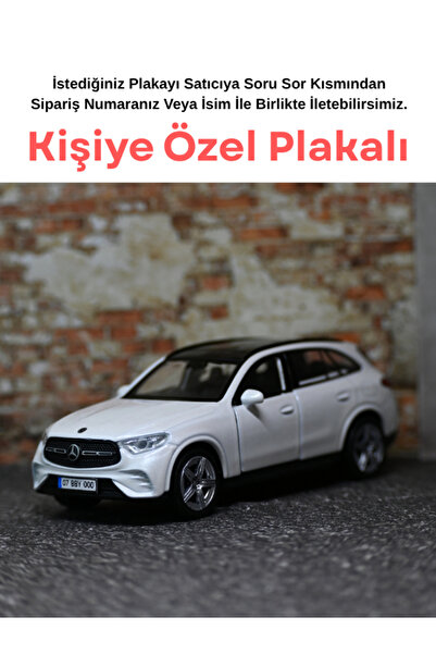 bebeym Mercedes-Benz Glc 220d Metal Oyuncak Araba - Kişiye Özel Plakalı - beyaz