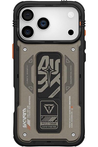 Skinarma جراب AEGIS رمادي لهاتف iPhone 17 Pro Max | جلد نباتي ومادة MagSafe