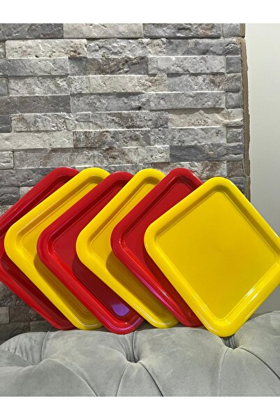 Fabrication Set of 6 Fan Plastic Plates Presentation Tray Galatasaray