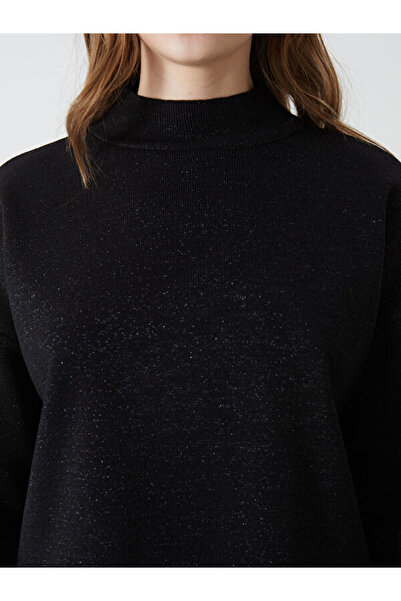 LC Waikiki Half Turtleneck Shiny Looking Women's Knitwear Tunic