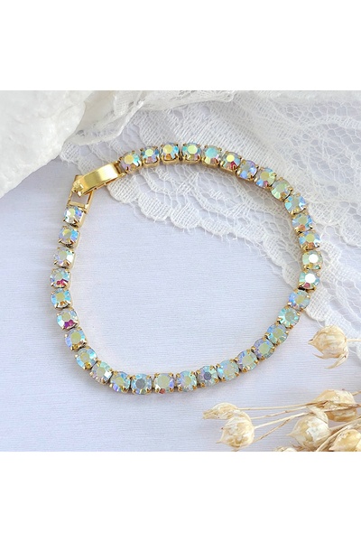 KEVSA Jewelry Stainless Steel Tennis Bracelet with Chameleon Stones 4mm – BF1119