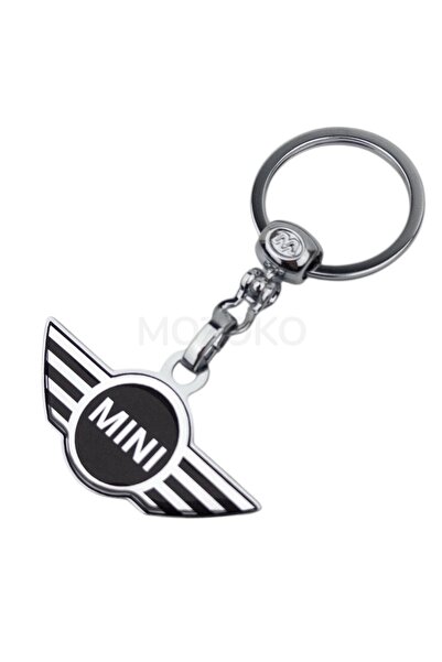 MOZOKO ميدالية مفاتيح سيارة أنيقة عالية الجودة بشعار ميني كوبر باللون الأسود ...