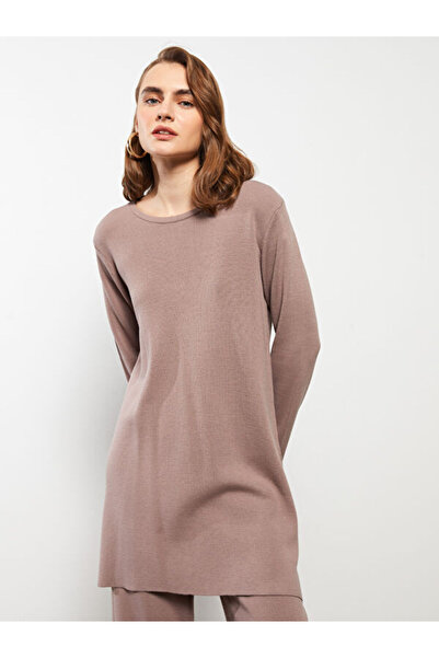 LC Waikiki Crew Neck Plain Long Sleeve Women's Knitwear Tunic