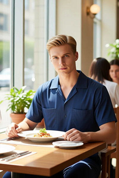 PayBuy Ανδρικό πουκάμισο από βισκόζη με ίσια ύφανση κανονική εφαρμογή Λειτουργικό ανθεκτικό ποιοτικό άνετο και αισθητικό