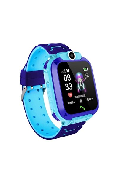 stuffix Q12 Kids Smartwatch with Water Resistance, GPS, Camera & Remote Features - Blue