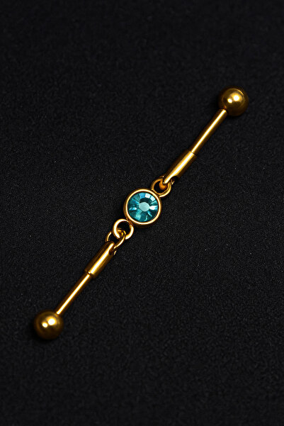 ömay takı Tek Taş Opal Altın Köprü Piercing