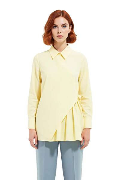 PayBuy Women's Light Double-Breasted Detailed Woven Shirt Functional Durable Quality Comfortable Aesthetic Stylish