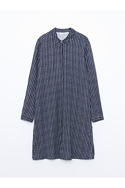 LC Waikiki Shirt Collar Striped Women's Tunic