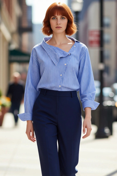 PayBuy Women's Striped Woven Shirt Functional Durable Quality Comfortable Aesthetic Premium Modern