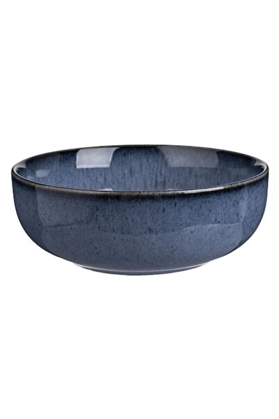 OEM Blue Reactive Glaze Nordic Porcelain Bowl 650ml