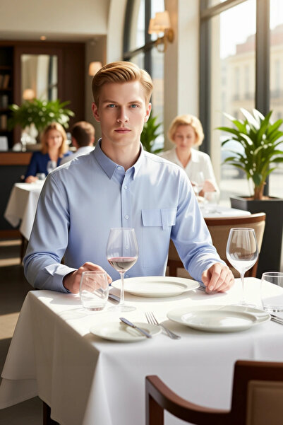 PayBuy Men's Oversized Cut Pocket Detailed 100% Cotton Poplin Shirt Offers Modern Elegance and Durability