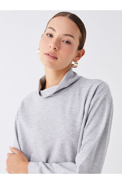 LC Waikiki Half Turtleneck Plain Long Sleeve Women's Tunic