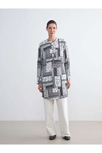 LC Waikiki Judge Collar Patterned Women's Tunic