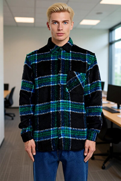 PayBuy Unisex Oversized Fit Winter Plaid Flannel Shirt Jacket a Touch of Comfort in Urban Life