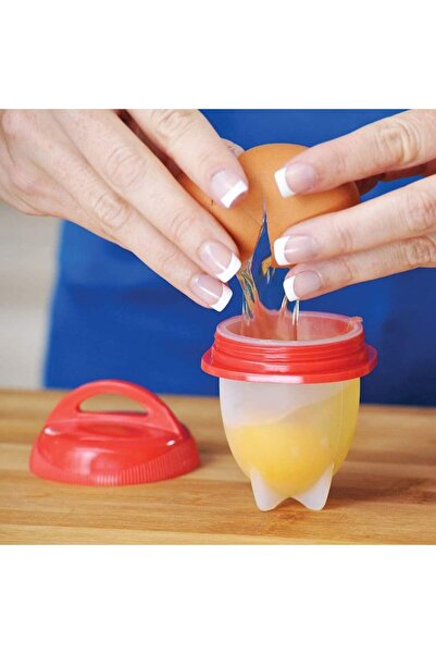 stuffix Set of 6 Egg Cooking Utensils, Silicone Egg Cooker, Non-stick Design, Size 6.1x8.9cm