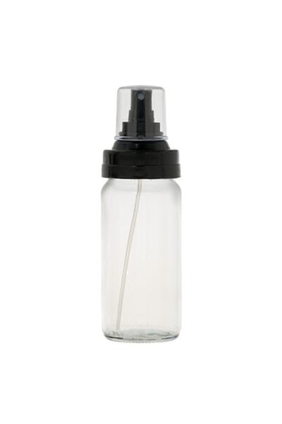 OEM Transparent Glass Oil Spray Bottle with Metal Cap 245ml