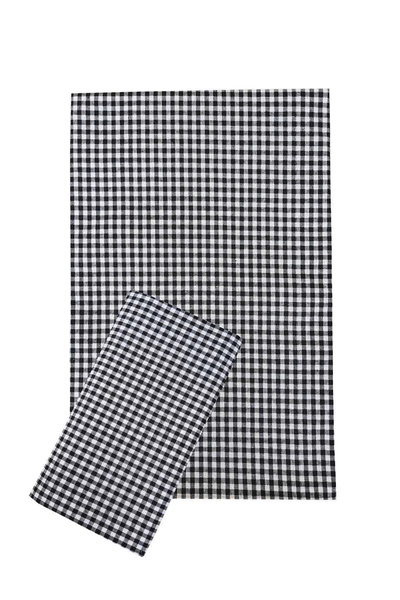 Mira Home مفرش طاولة من القماش بنمط زفير مقاس 170 × 170 سم باللون الأسود