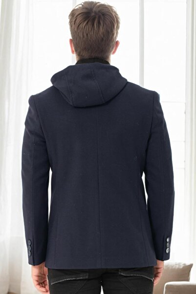 Dewberry K7532 Men's Coat-Dark Blue-1