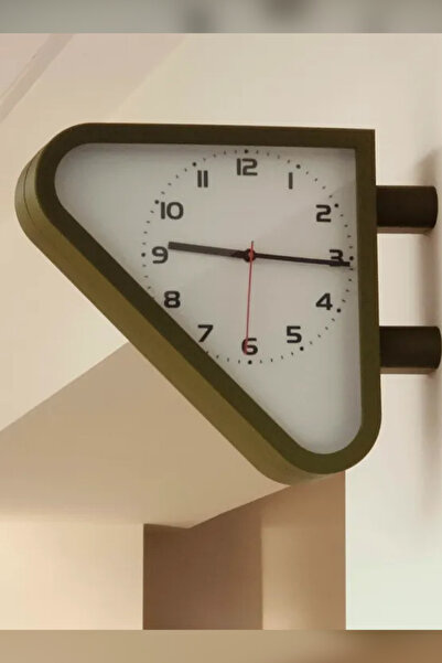 Genç 3D Çift Taraflı Duvar Saati – Çift Motorlu Retro Denizci ve Tren İstasyonu Tarzı Saat