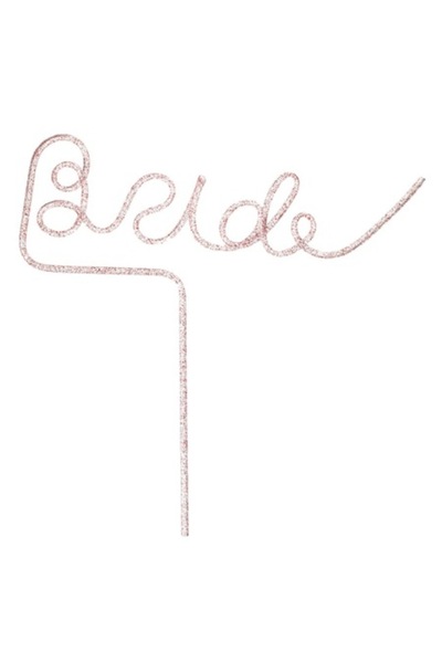 OEM Paie de petrecere reutilizabilă elegantă „Mireasă” cu sclipici