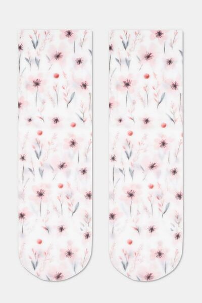 Conte Elegant Funny socks with floral print, Conte Fantasy 20С-102CP - Print, 36-39 (23-25)