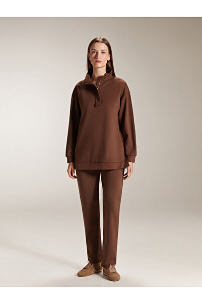 LC Waikiki Women's Stand Collar Sweatshirt Tunic