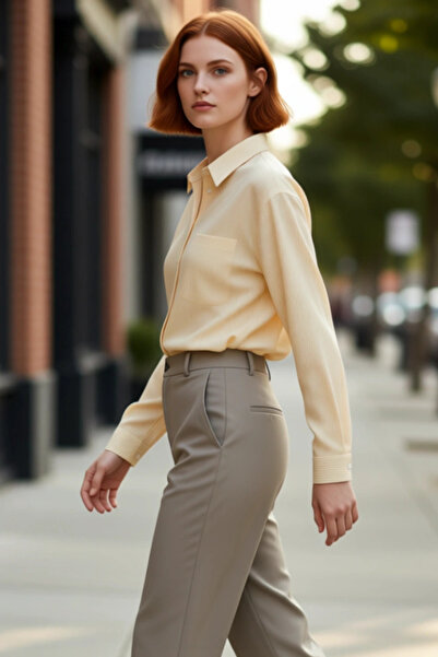 PayBuy Women's Striped Woven Oversized Shirt Functional Durable Quality Comfortable Aesthetic Casual