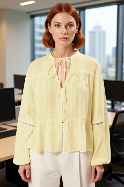 PayBuy Women's Open V-Neck Lace Boho Shirt Functional Durable Quality Comfortable Aesthetic Stylish