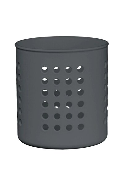 OEM Perforated gray plastic cutlery drainer Ø11.5x13 cm