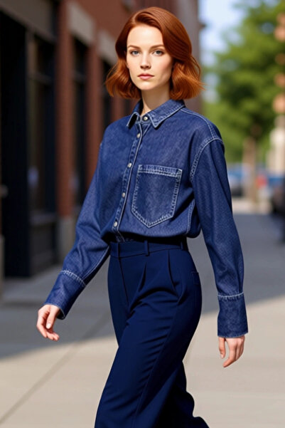 PayBuy Women's Oversized Liyosel Denim Shirt Becomes a Timeless and Functional Member of Modern Wardrobes
