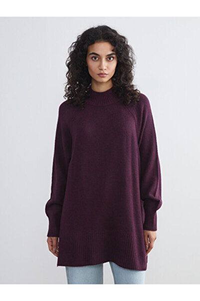 LC Waikiki Stand Collar Oversize Women's Knitwear Tunic