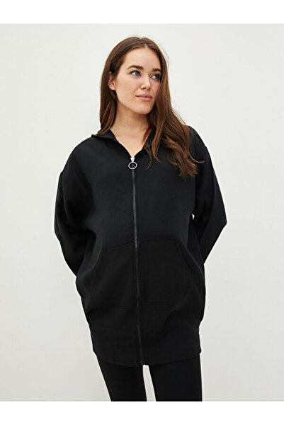LC Waikiki Hooded Plain Long Sleeve Maternity Tunic