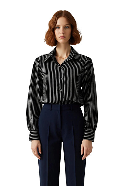 PayBuy Women's Daily Touch Will Break Oversized Striped Woven Shirt Option Functional Sports